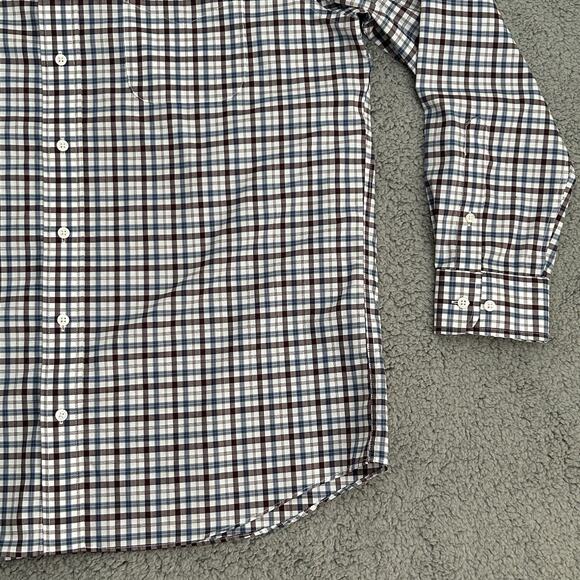 Joseph A Bank Traveler Dress Shirt Mens Large Plaid Button-Down Long Sleeve - Picture 6 of 14